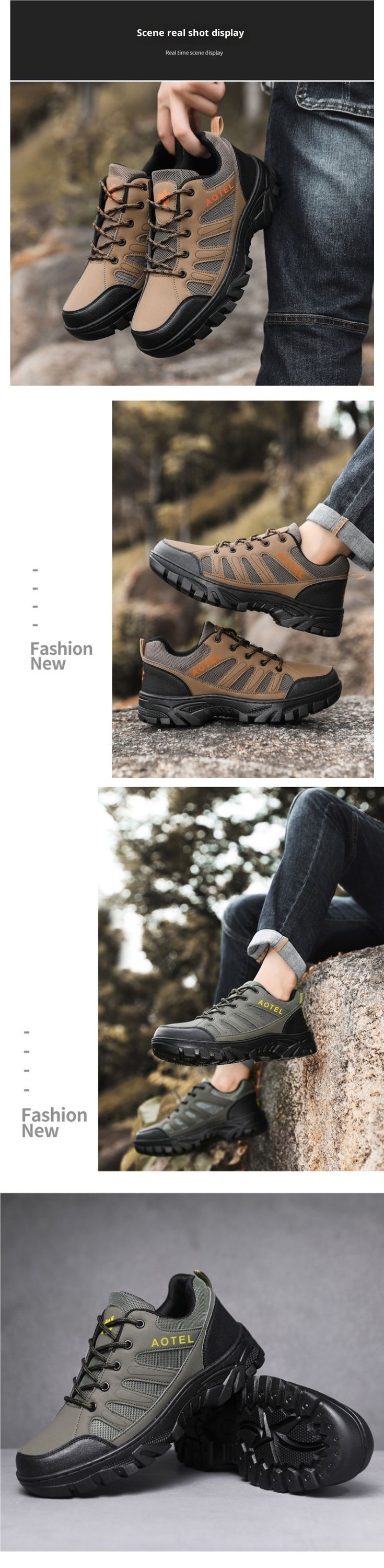 ShoeGlobe Vier-Jahreszeiten-Wanderschuhe, Outdoor-Sportschuhe, Freizeitschuhe, rutschfest, wasserdicht, atmungsaktiv, abriebfest, Trekkingschuhe_voghion.com
