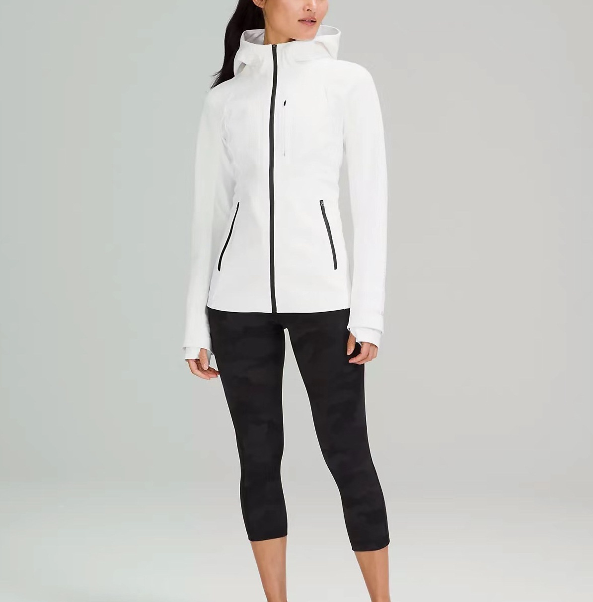 ActiveGo ActiveGo Winter LU Waterproof CrossChil Hooded Soft Shell Sports Jacket Fleece Lined Windbreaker With Reflective Night Vision_voghion.com