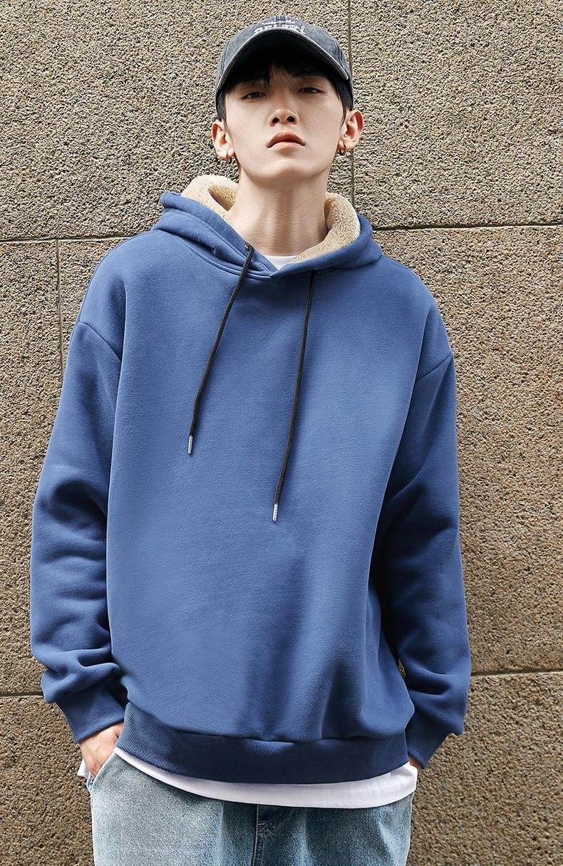 Felpa invernale da ragazzo, foderata in pile, spessa, tendenza nazionale, vestibilità ampia, taglie forti, oversize, marchio alla moda, taglia grande_voghion.com