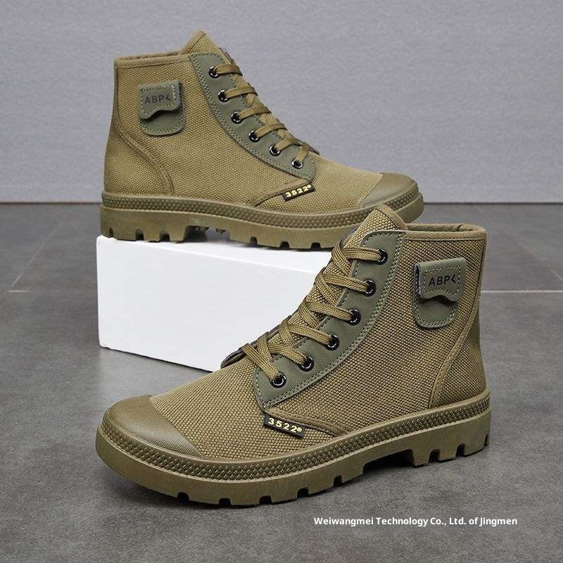 ShoeGlobe 3522 Scarponi da trekking da uomo alti, foderati in pile, caldi, in cotone, antifreddo, leggeri, resistenti all'usura, antiscivolo, per la sicurezza sul lavoro_voghion.com