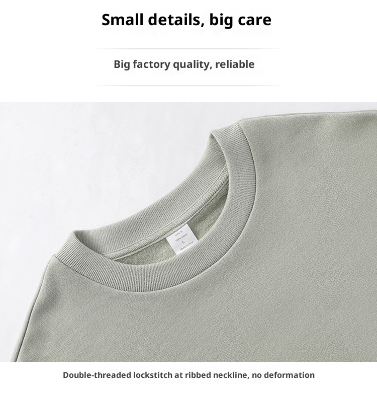 Boy Herren-Sweatshirt in Übergröße, lockere Passform, überschnittene Schultern, lange Ärmel, Rundhalsausschnitt, einfarbig, aus reiner Baumwolle, lockere Passform, Oversize-Schnitt, Rundhalsausschnitt, einfarbig._voghion.com