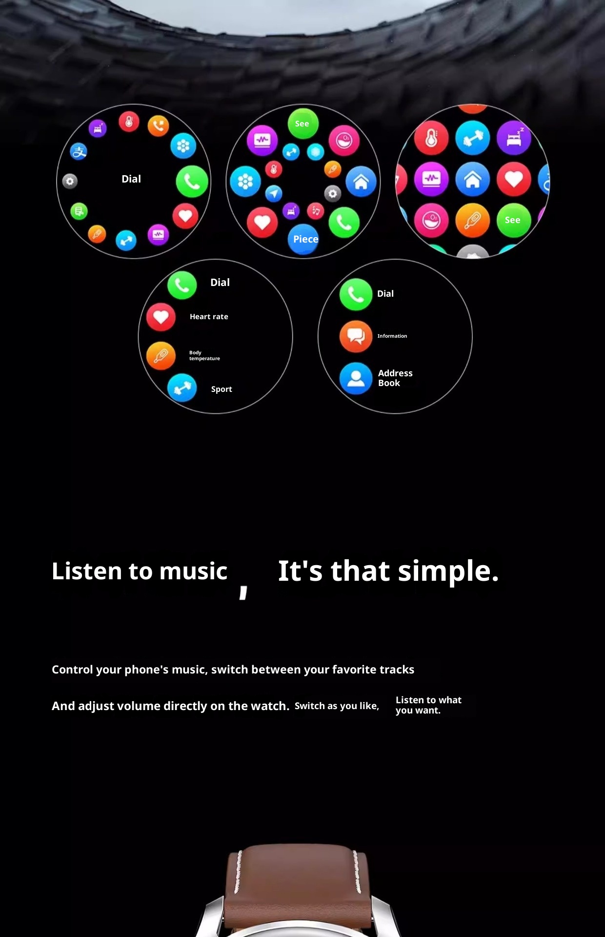 2025 New Huaqiangbei Smart Watch Black Technology Heart Rate Blood Pressure Bluetooth Call Payment Sports Waterproof_voghion.com