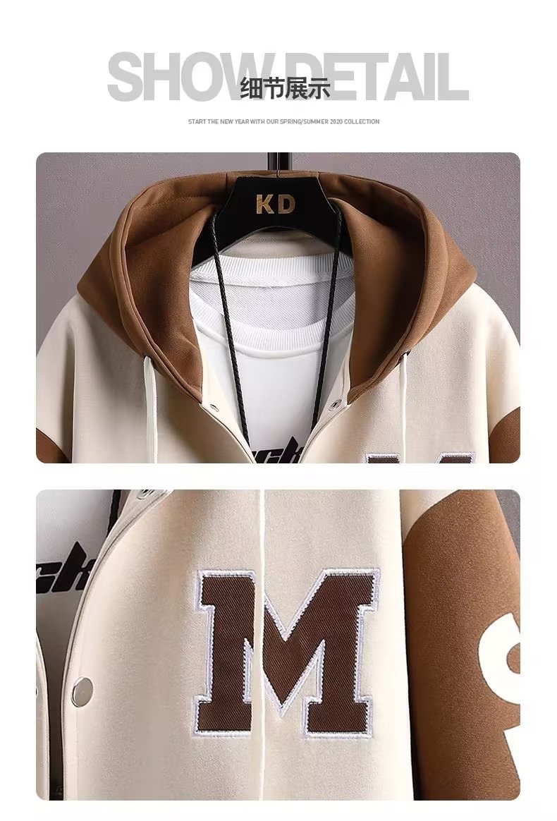 001 Hoodie Cardigan Jacket Large Size Short Sleeve Set Teenagers Spring And Autumn Sports Style For Junior High School_voghion.com