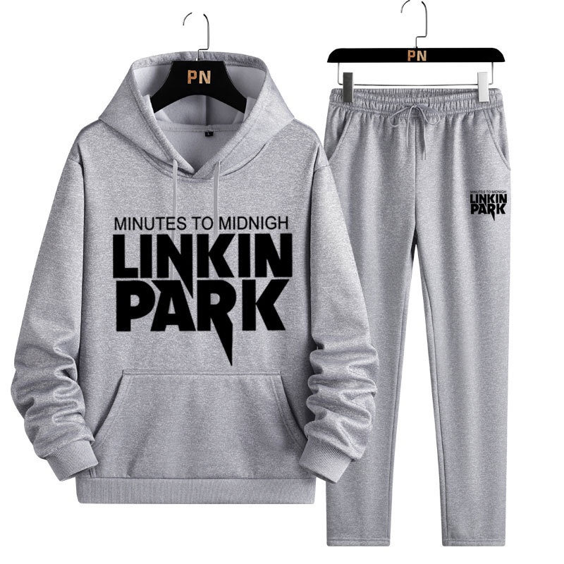 001 2025 New Spring And Autumn Sports Suit Men's Pullover Two-Piece Sweatshirt Casual Versatile_voghion.com