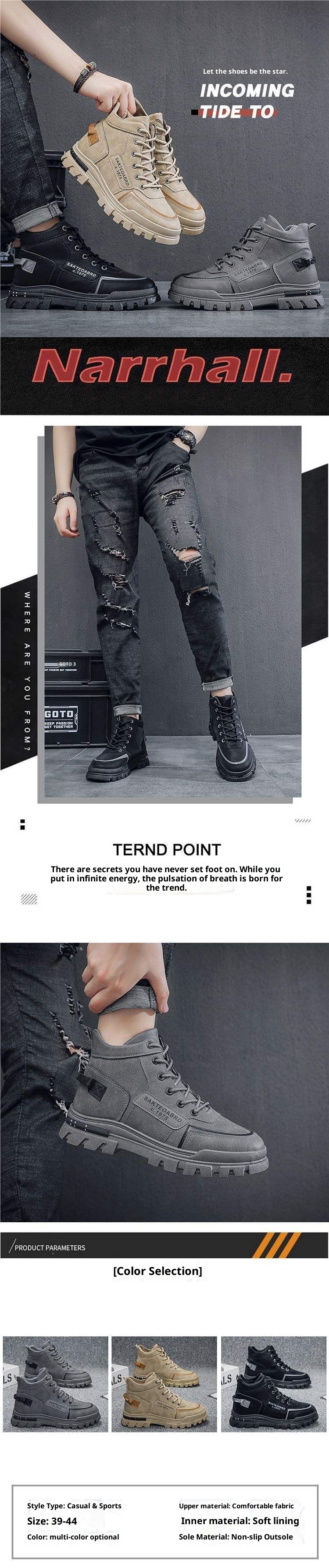 ShoeGlobe Scarpe da uomo autunnali quattro stagioni Dongdi impermeabili e resistenti all'usura, stivali da lavoro Martin da uomo, per escursionismo e attività all'aperto_voghion.com