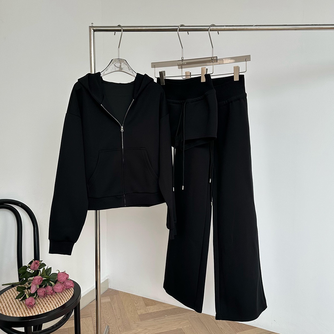 001 2025 En Herfst Casual Sport Voor Vrouwen Vroege Lente Losse Luie Stijl Capuchon Sweatshirt Hoge Taille Joggingbroek Tweedelig_voghion.com