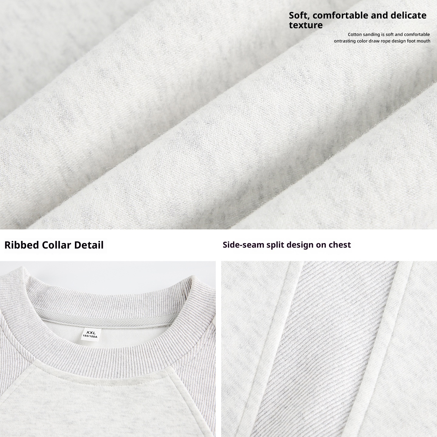 Sweat-shirt à col rond épais en patchwork de coton spatial pour homme, automne, marque tendance, coupe carrée, pull décontracté_voghion.com