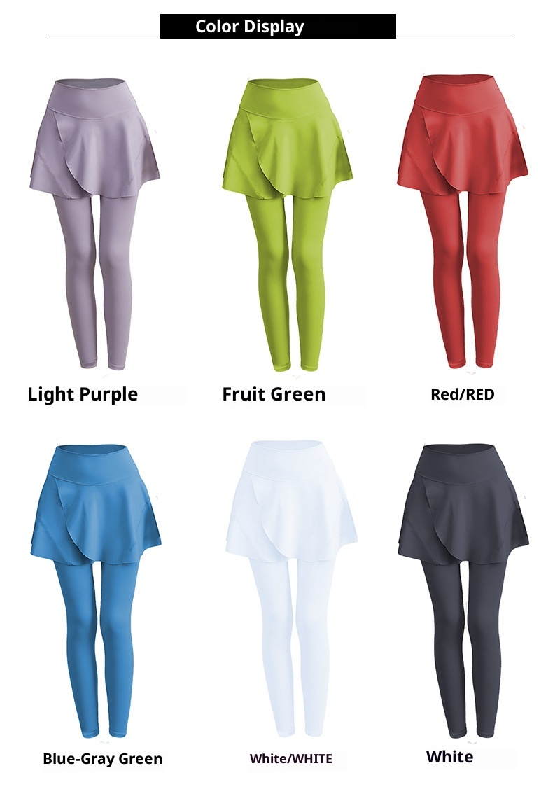 ActiveGo ActiveGo Yoga Peach Hip High Waist Elastic Tummy Control Running Fitness Covering Flaws Ruffled Outdoor Sports Dance Skirt Pants_voghion.com