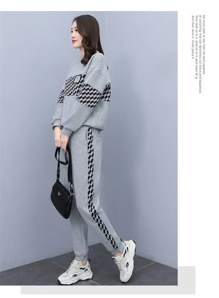 001 2023 Autumn Winter New Fashionable Two-Piece Set For Plus Size Women, Casual Sports Suit Trendy_voghion.com