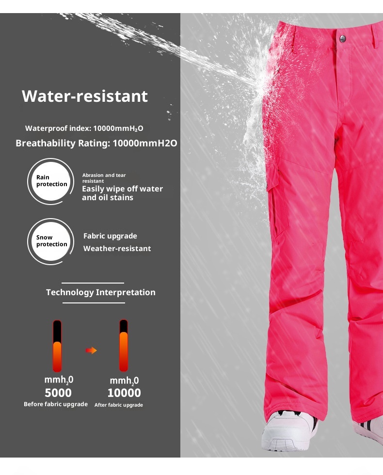 001 Gsousnow da donna, pantaloni da sci da snowboard, antivento, impermeabili, spessi e caldi, pantaloni da neve da donna_voghion.com