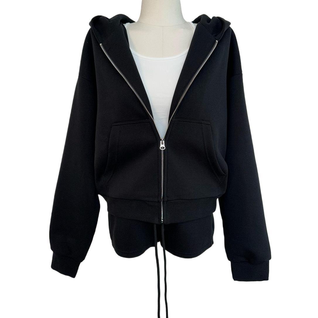 001 2025 En Herfst Casual Sport Voor Vrouwen Vroege Lente Losse Luie Stijl Capuchon Sweatshirt Hoge Taille Joggingbroek Tweedelig_voghion.com