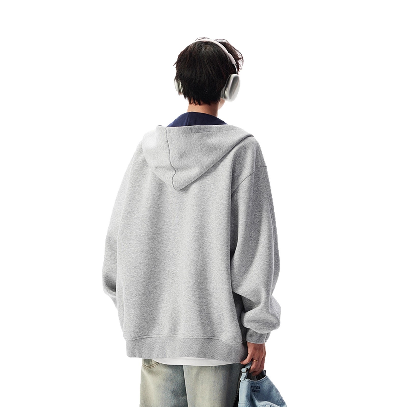 boy Boy American Style Casual Sweatshirt For Men And Women, Autumn New Trendy Loose Fit Versatile Color-Block Couple Hooded_voghion.com