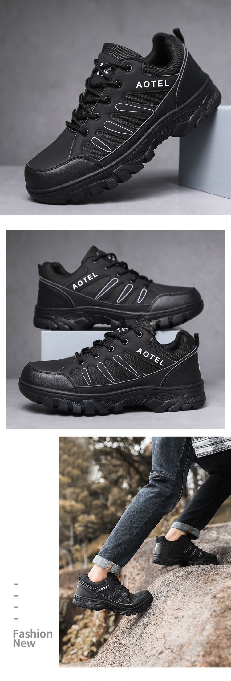 ShoeGlobe Vier-Jahreszeiten-Wanderschuhe, Outdoor-Sportschuhe, Freizeitschuhe, rutschfest, wasserdicht, atmungsaktiv, abriebfest, Trekkingschuhe_voghion.com