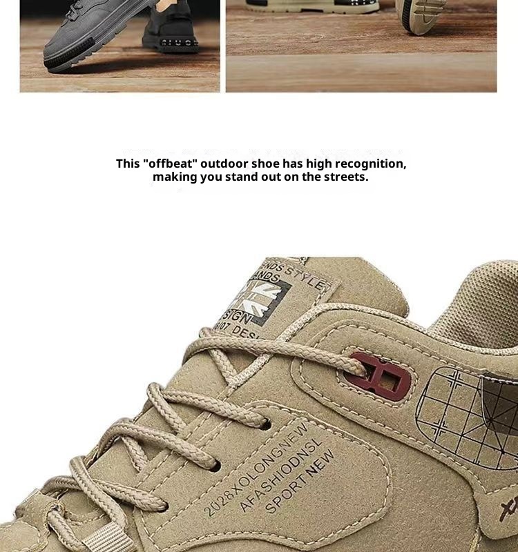 ShoeGlobe Spring Workwear Martin Boots Men's Waterproof Non-Slip Wear-Resistant Construction Site Sports Hiking Office Work Safety_voghion.com