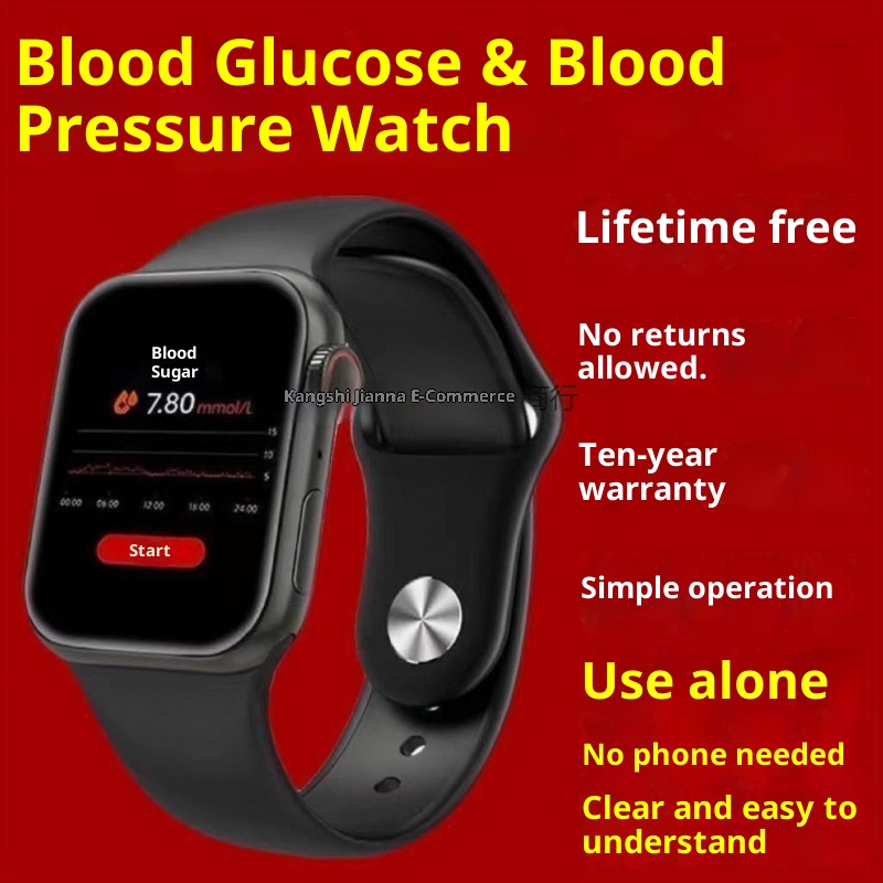 2025 New Smart Watch Accurate Sugar Lipids Blood Pressure Uric Acid Heart Rate Sleep Monitoring Suitable For Elderly_voghion.com