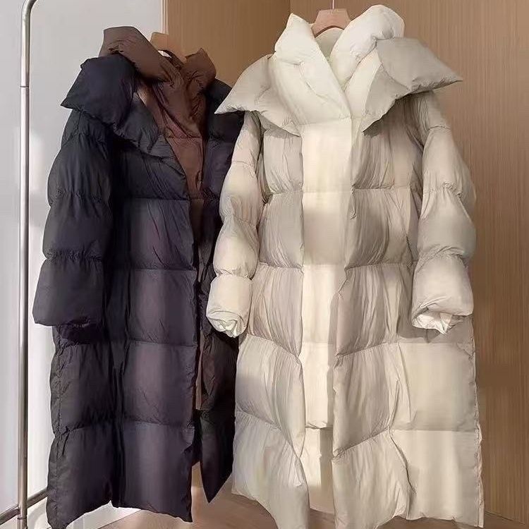 ChicShe New Winter Thickened 2025 Jacket For Women, Mid-Length Fashionable Over-the-Knee Duck Down Hooded Two-Piece Coat_voghion.com