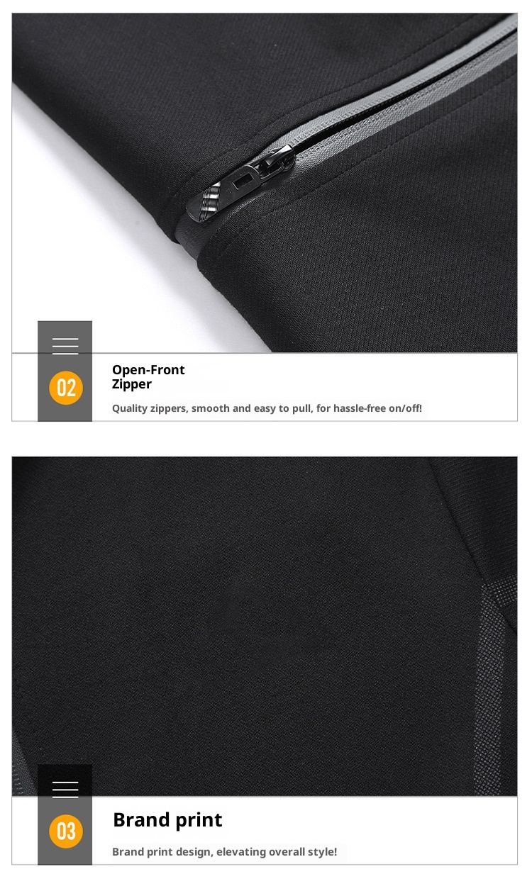 001 Men's Sports Suit Spring And Autumn Cardigan Fashion Casual Sweatshirt Plus Size Zipper Running Breathable Comfortable_voghion.com