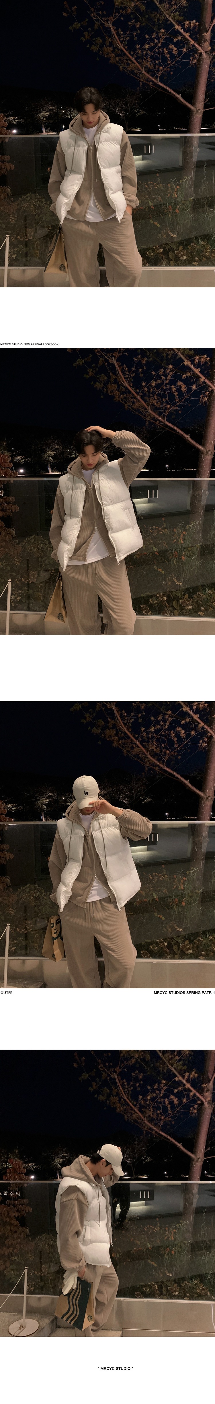 001 MYQ Herbst/Winter Freizeit-Sportanzug für Herren: Lockerer Kapuzen-Cardigan, drapierte, gerade geschnittene lange Hose_voghion.com