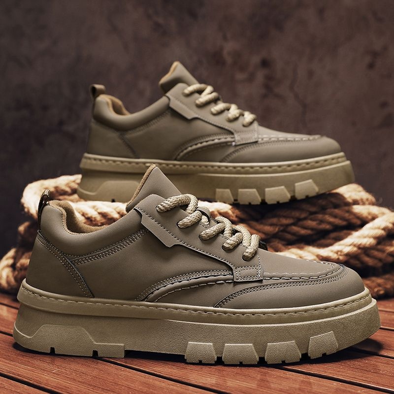 ShoeGlobe Herbst Wasserdichte, rutschfeste und abriebfeste Arbeitsschuhe für Herren, Freizeitschuhe mit dicker Sohle, Wanderschuhe, Martin-Stiefel_voghion.com