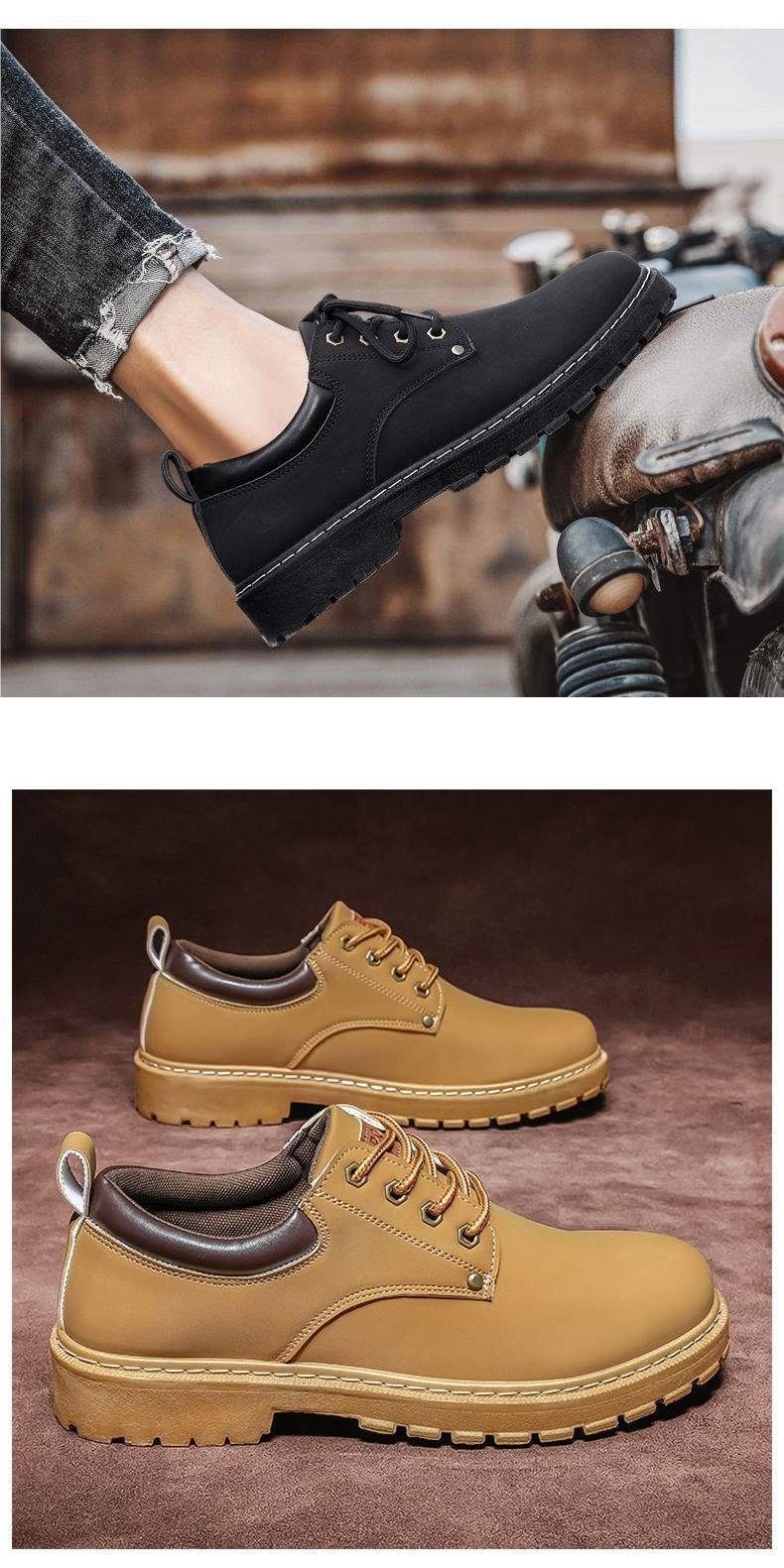 ShoeGlobe Autumn Breathable Site Sports Work Safety Men's Non-Slip Casual Neat Hiking Trendy Shoes_voghion.com