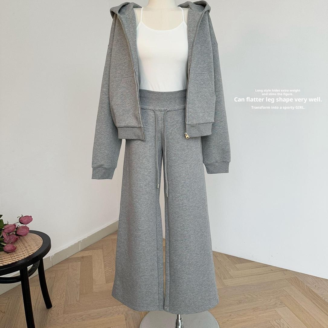 001 2025 En Herfst Casual Sport Voor Vrouwen Vroege Lente Losse Luie Stijl Capuchon Sweatshirt Hoge Taille Joggingbroek Tweedelig_voghion.com