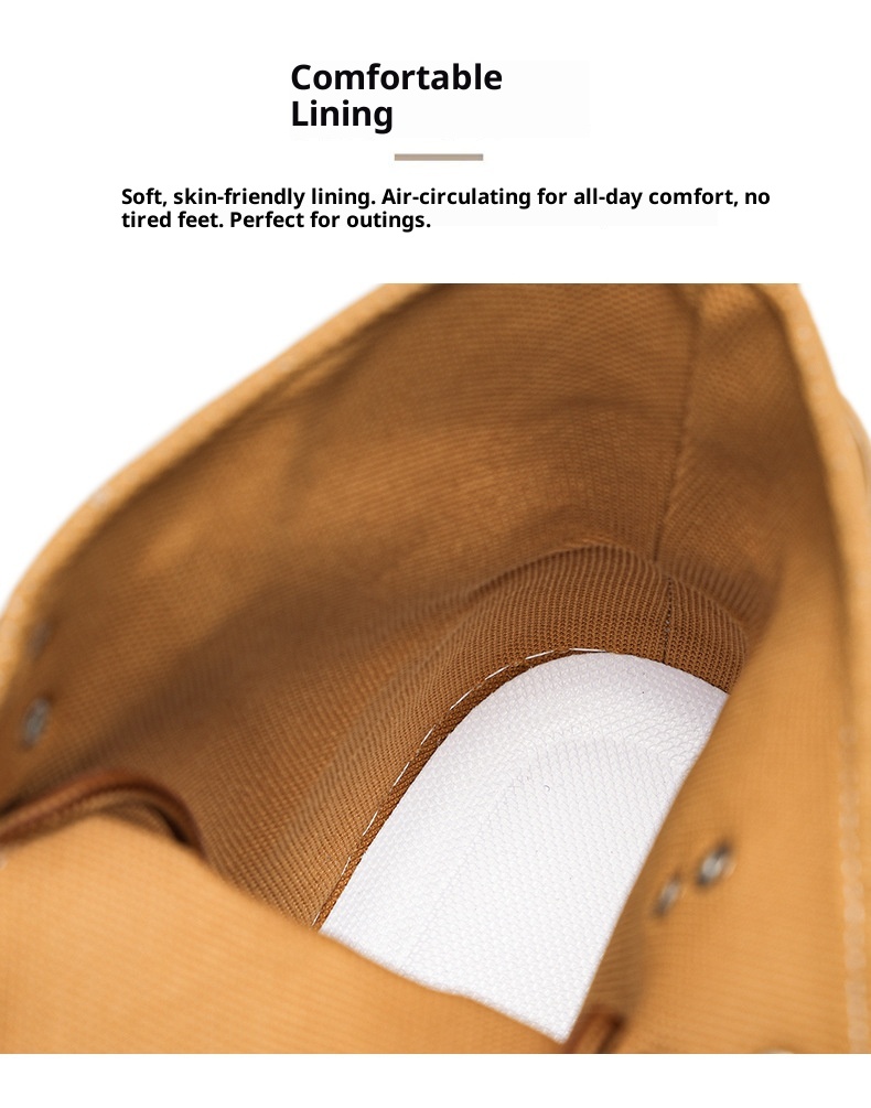 ShoeGlobe Herren Herbst/Winter Neue Mode Outdoor High-Top Martin Jugend Trend Dicksohle Gelbe Wanderschuhe Arbeitsschuhe_voghion.com