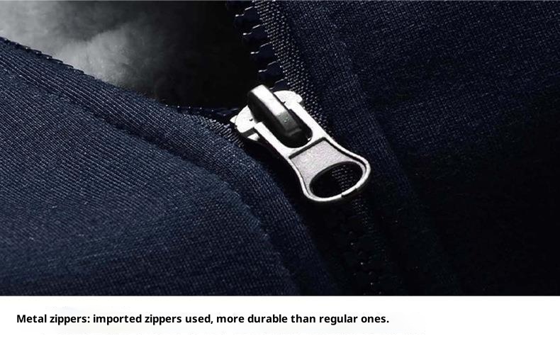 001 Cross-Border Plus Size 2023 Winter Fleece-Lined Thickened Men's Casual Sports Two-Piece Set Youth Korean Version Hooded_voghion.com