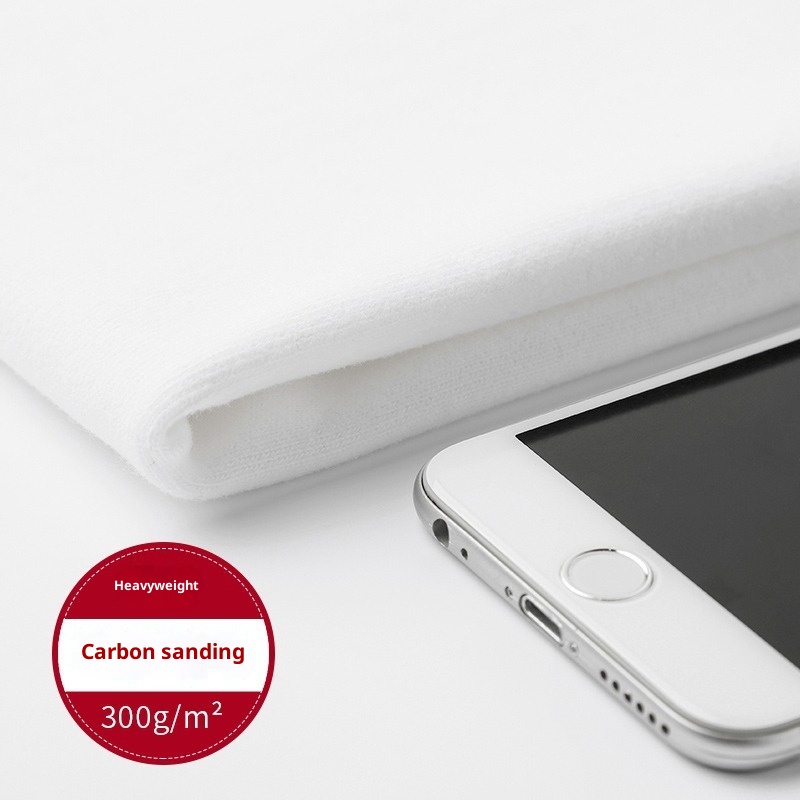 Maglietta a maniche lunghe bianca da uomo, 300 g, in puro cotone, semplice, spessa, non trasparente, strato di base, traspirante per la primavera e_voghion.com