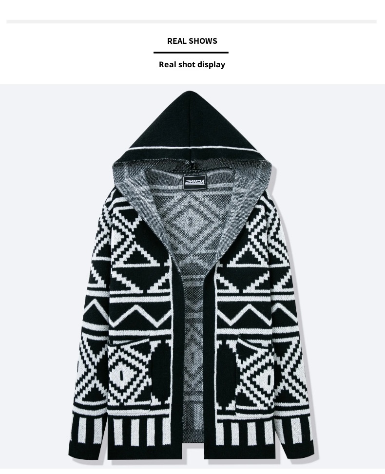 1 Neuer Herren-Cardigan im europäischen und amerikanischen Stil für Herbst und Winter, mittellang, Jacquard-Strickjacke SY0066_voghion.com