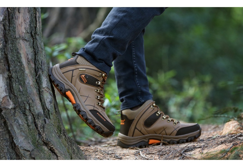 ShoeGlobe 2024 New Hiking For Men, Autumn Outdoor Shoes, Non-Slip, Wear-Resistant, Thick-Soled, Waterproof Travel Shoes_voghion.com
