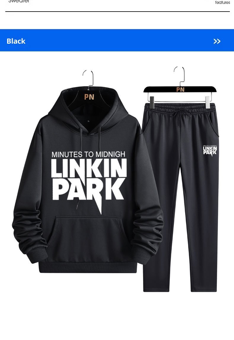 001 2025 New Spring And Autumn Sports Suit Men's Pullover Two-Piece Sweatshirt Casual Versatile_voghion.com