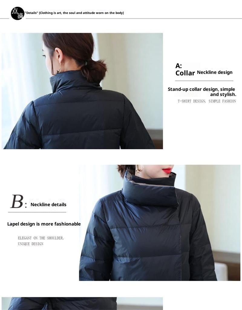 ChicShe Cross-Border Lightweight Down Jacket For Women, White Duck Down, 2024 Winter New Mid-Length Double-Sided Over-the-Knee_voghion.com