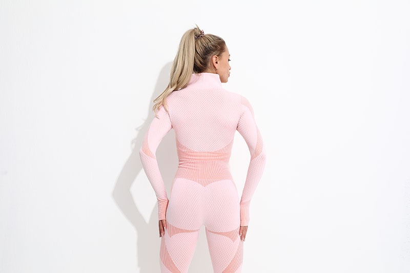 ActiveGo ActiveGo New Zipper Set European And American Style Autumn Winter Running Fitness Yoga Clothing Long Sleeve Women Plus Size_voghion.com