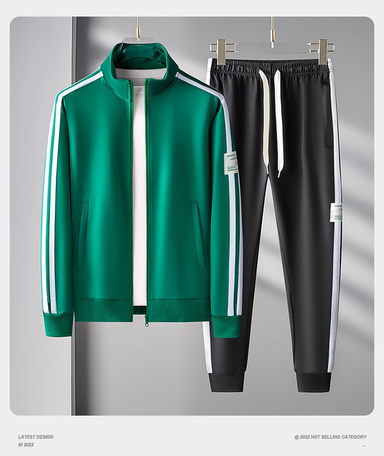 001 Sports Suit Spring And Autumn New Cardigan Sweatshirt Jacket Casual Men's Plus Size Factory Direct Sale_voghion.com