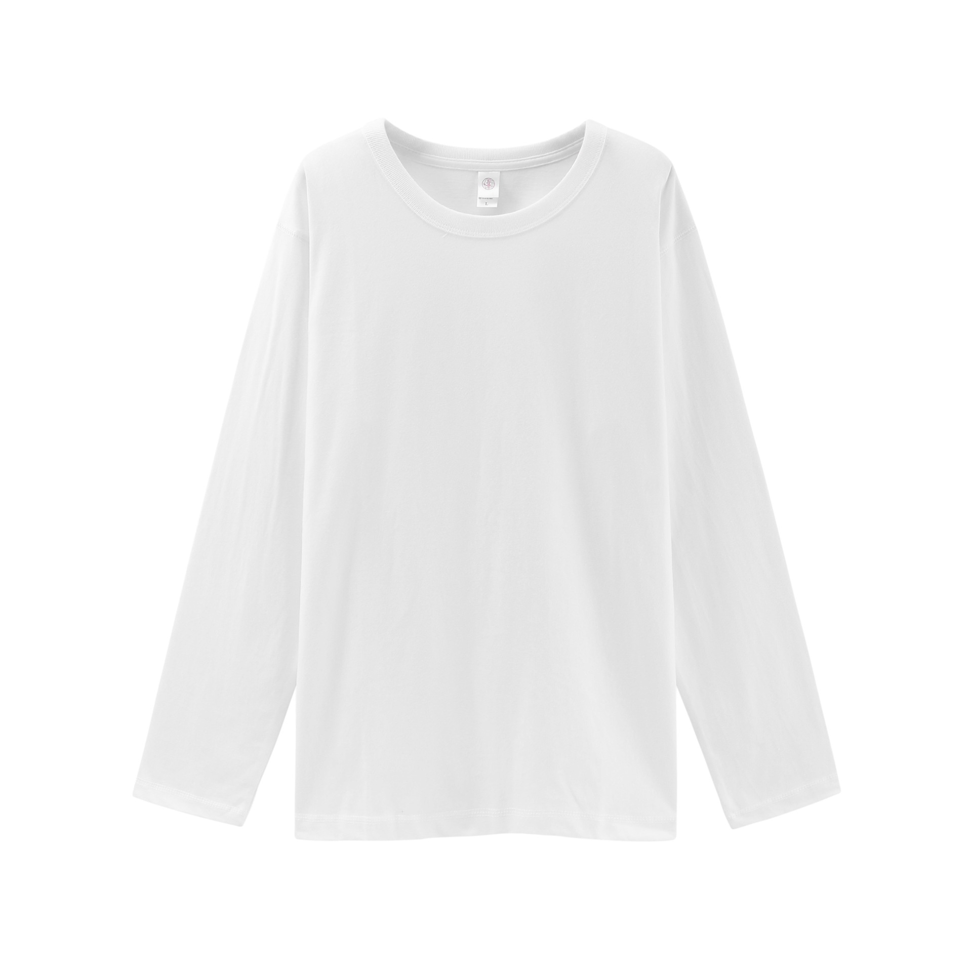 Maglietta a maniche lunghe bianca da uomo, 300 g, in puro cotone, semplice, spessa, non trasparente, strato di base, traspirante per la primavera e_voghion.com
