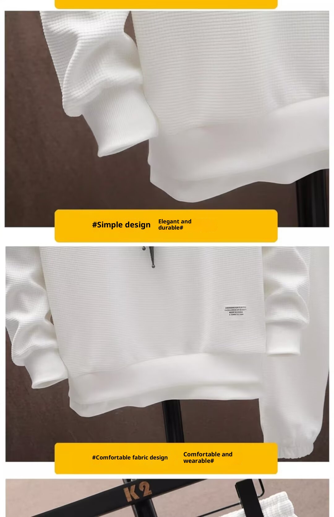 001 Casual Sports Suit For Men Spring And Autumn Round Neck Sleeve T-Shirt With Long Pants Youth Trendy Cool Full Set_voghion.com