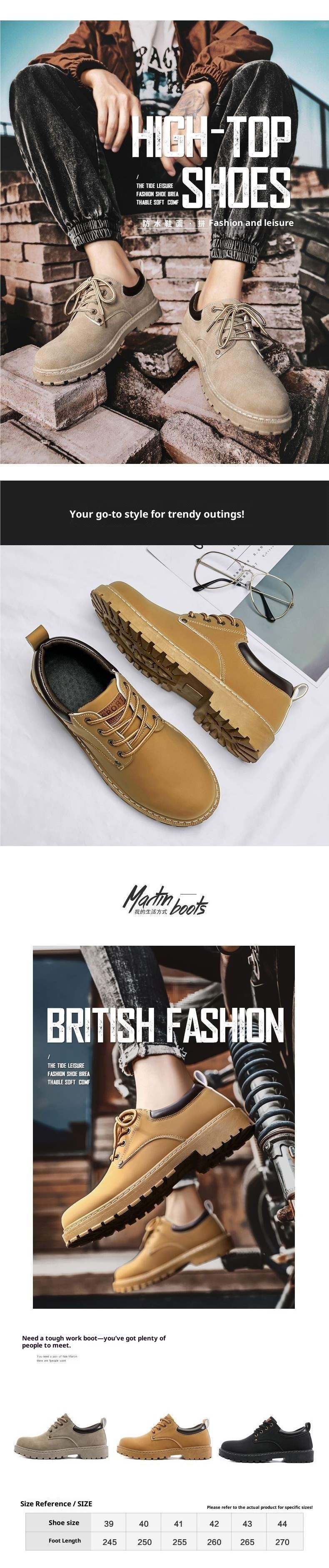 ShoeGlobe Autumn Breathable Site Sports Work Safety Men's Non-Slip Casual Neat Hiking Trendy Shoes_voghion.com