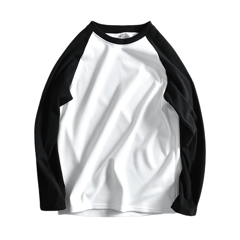 Jungen-Doppelseitiges Thermofleece-Raglan-Langarmshirt für Herren, warmes Patchwork-Farbblock-Shirt für Herbst und Winter_voghion.com