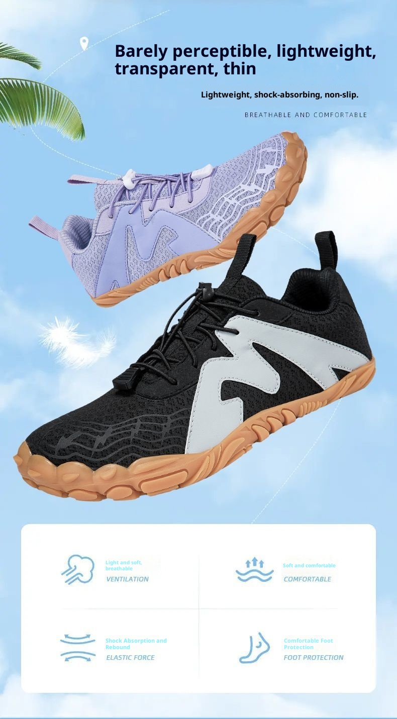 ShoeGlobe Hiking Cross-Border Spring Five-Toe Trekking Outdoor Waterproof Climbing For Men And Women Sports Shoes Trail Running_voghion.com