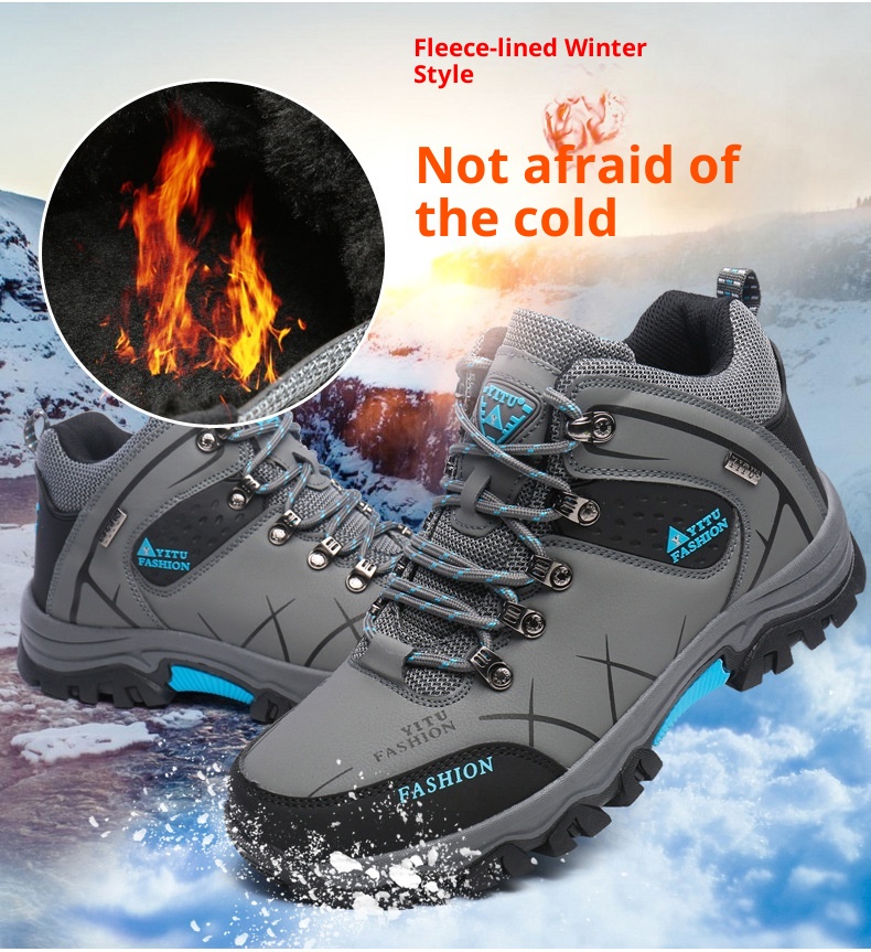 ShoeGlobe 2024 New Hiking For Men, Autumn Outdoor Shoes, Non-Slip, Wear-Resistant, Thick-Soled, Waterproof Travel Shoes_voghion.com
