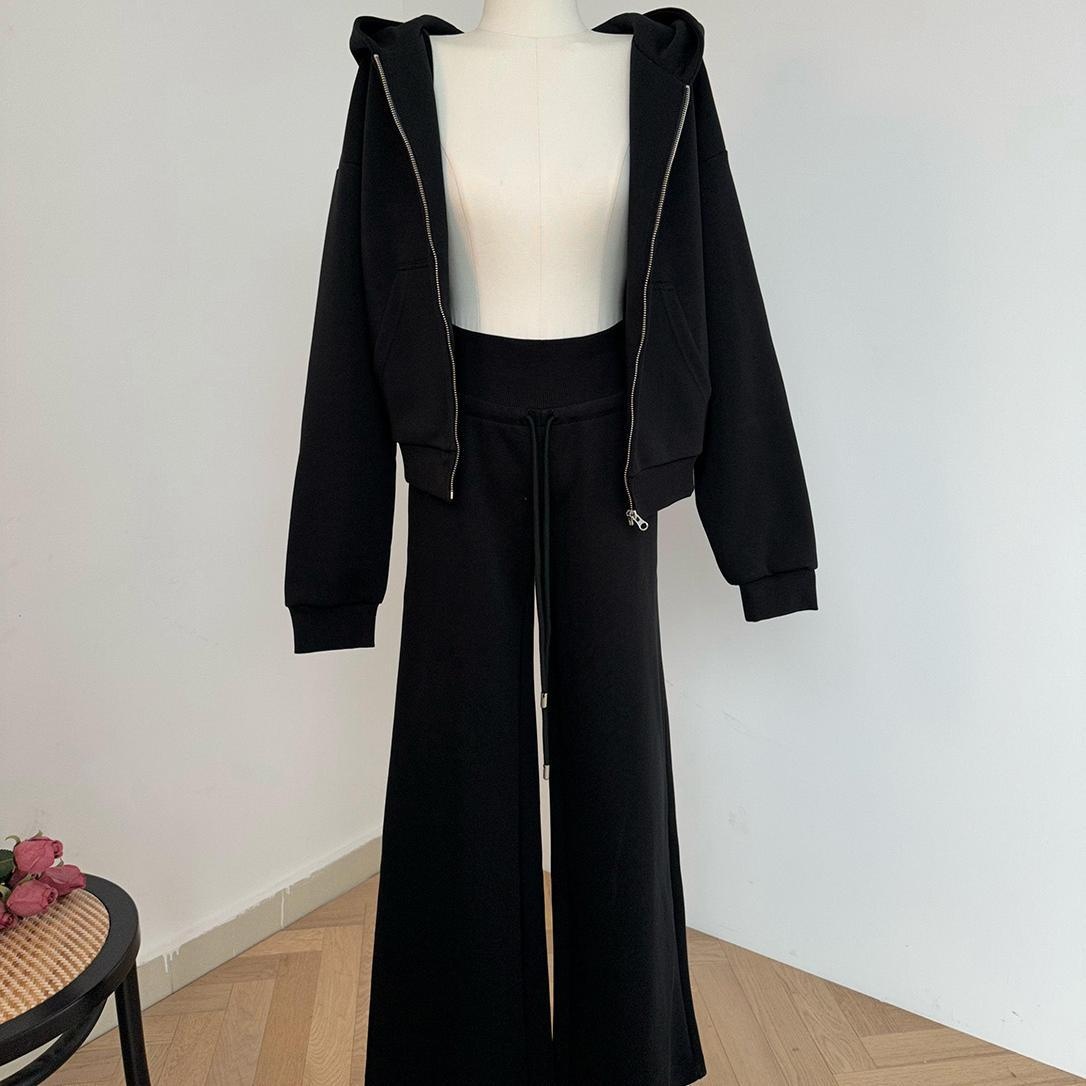 001 2025 En Herfst Casual Sport Voor Vrouwen Vroege Lente Losse Luie Stijl Capuchon Sweatshirt Hoge Taille Joggingbroek Tweedelig_voghion.com