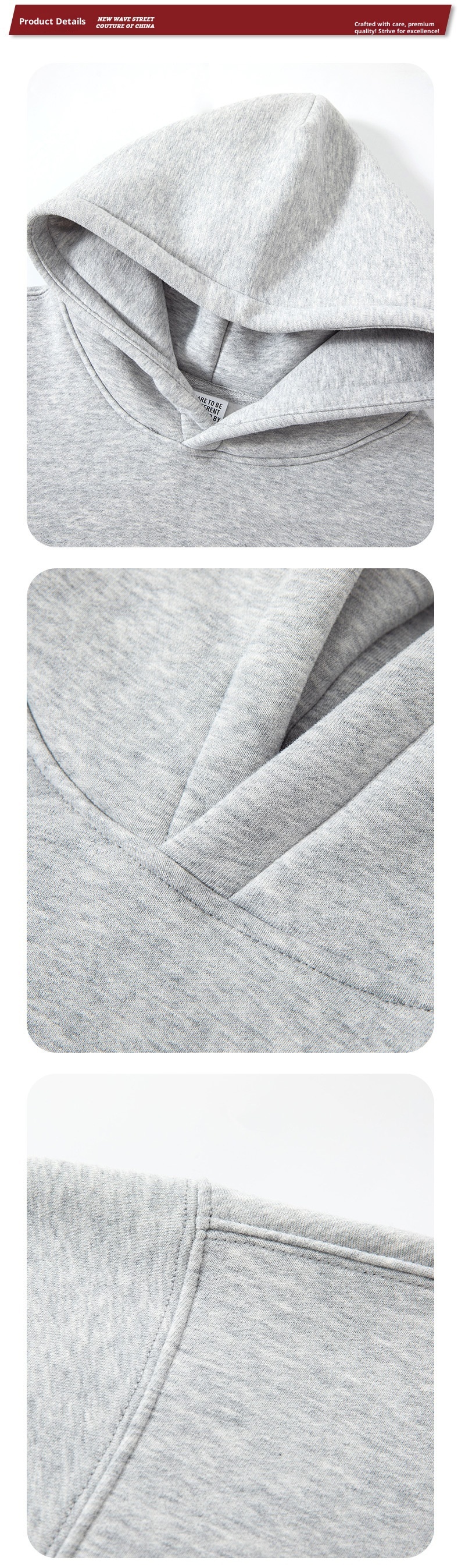 ragazzo KITE Abbigliamento Uomo 2025 Autunno Inverno Boxy Fit Corto Largo Pesante 350G Felpa Con Cappuccio Felpa Con Cappuccio Uomo_voghion.com