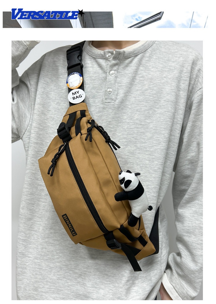 001 Nuova borsa a tracolla semplice, casual, alla moda, sportiva, per studenti, versatile, a tracolla per donna, per telefono da uomo, marsupio_voghion.com