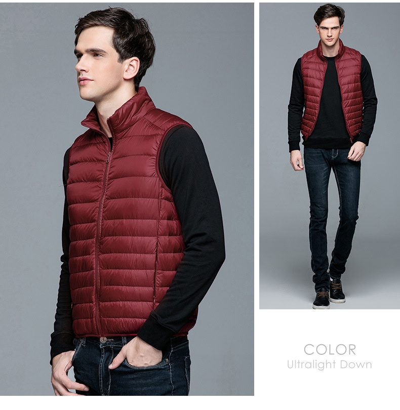 ragazzo 2023 Nuovo Autunno Piumino Moda Uomo Gilet Sottile Invernale Leggero Interno Ed Esterno Gilet_voghion.com