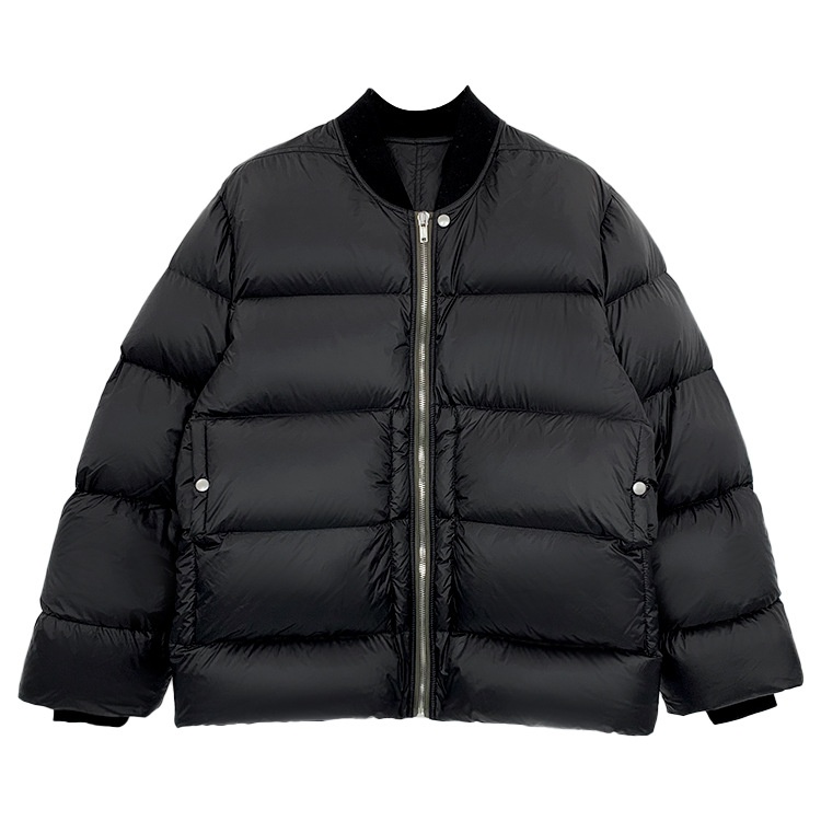 Doudoune homme SUBHUMAN, couleur unie, fermeture éclair, coupe ample, légère et chaude._voghion.com