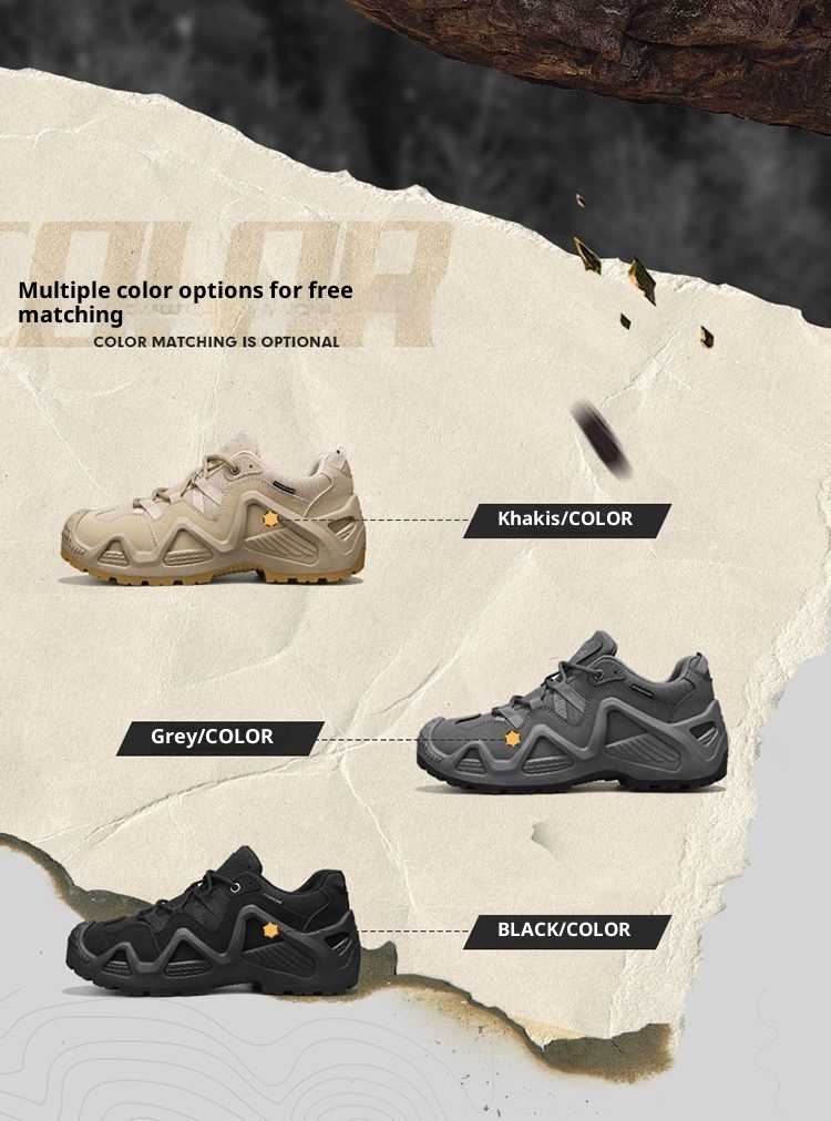 ShoeGlobe Herren 2025 Business Neue rutschfeste Wanderschuhe, strapazierfähige, niedrige, wasserdichte Outdoor-Trekking- und Wüstenstiefel_voghion.com