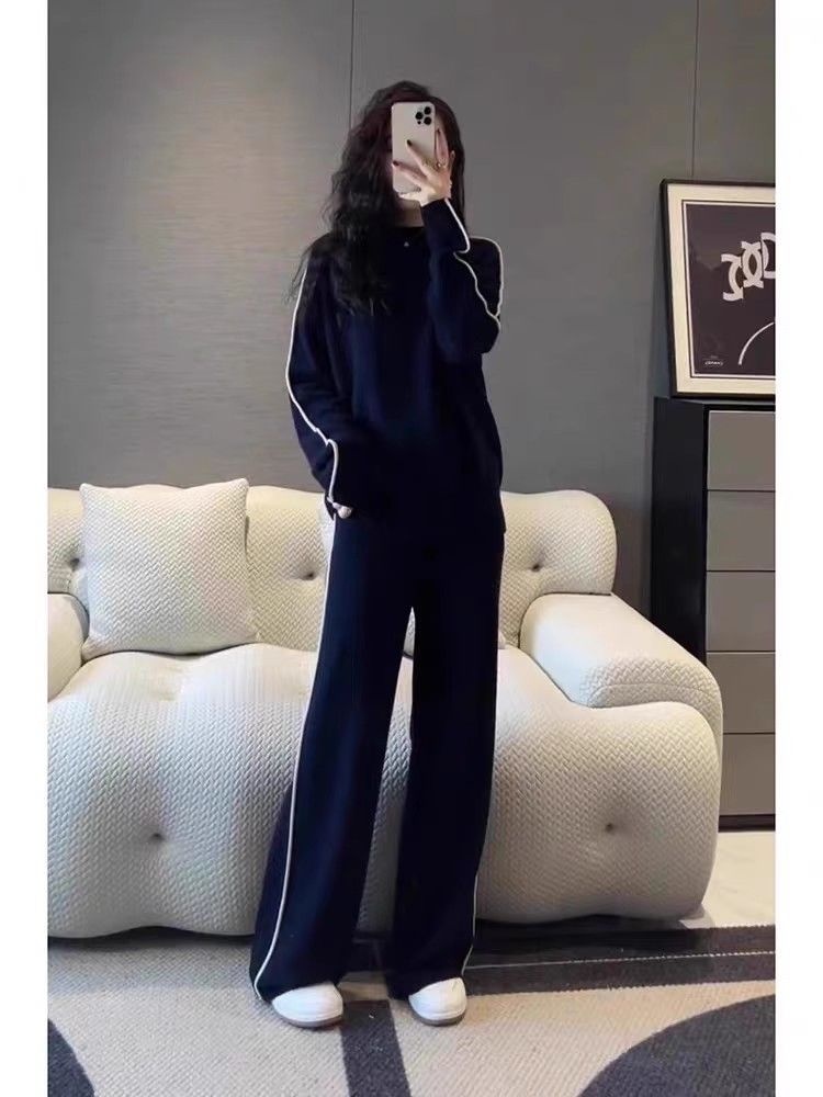 001 Salt Style Streetwear Trainingspak Dames, Losse Koreaanse Modieuze Sweatshirt, Casual Tweedelige Set Voor Lente En Herfst,_voghion.com