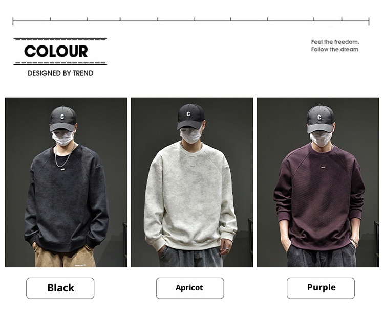 Maglietta a maniche lunghe alla moda in stile americano per uomo, 2025, nuova felpa da uomo di alta qualità, strato di base largo per giovani, per primavera e autunno_voghion.com