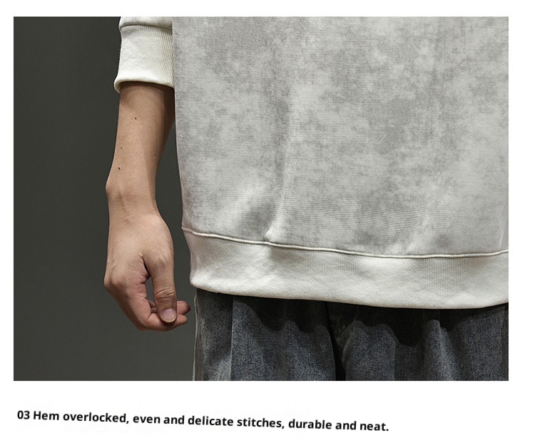 Maglietta a maniche lunghe alla moda in stile americano per uomo, 2025, nuova felpa da uomo di alta qualità, strato di base largo per giovani, per primavera e autunno_voghion.com