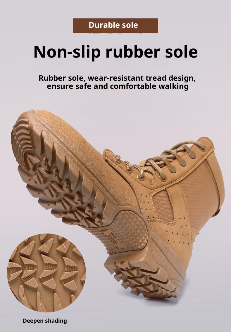 ShoeGlobe Stivali da lavoro tattici alti, antiscivolo, ammortizzanti, sottili, con tomaia in mesh, impermeabili, traspiranti, scarpe da trekking_voghion.com